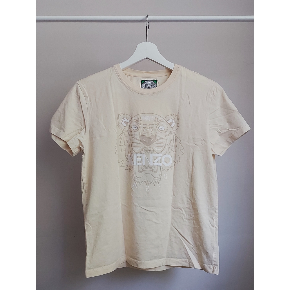 Kenzo Cream Short Sleeve Tiger Logo Tee